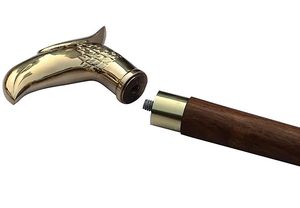 Canne de marche moderne en bois naturel, économique, durable, légère et multifonctionnelle pour l'équilibre quotidien et les voyages en extérieur - Product Image 5