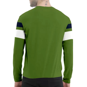 Camiseta de manga larga con capa base superior para hombre, Camiseta de algodón 100% para hombre, camisetas de manga larga estampadas holgadas - Product Image 6