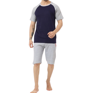 Vente en gros de pyjamas tricotés pour hommes, en coton, confortables, respirants, à séchage rapide, sans manches, pour couples, assortis, fourniture en usine OEM - Product Image 1