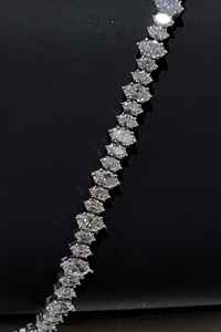 Pulsera de tenis con pavé de moissanita talla marquesa en plata de ley 925, joyería brillante para mujer, regalo de lujo - Product Image 5