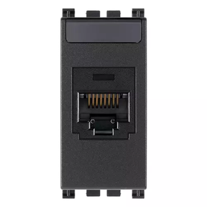 Panduit CAT5E UTP Mini-Com Vimar Arkè 19340,1 RJ45 Enchufe Gris Conector Ethernet Conectores Paquete de 1 - Product Image 1