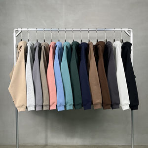 Sudadera con capucha para hombre, sudadera de algodón 100% de Color sólido con logotipo personalizado bordado, ropa de calle teñida Lisa Digital - Product Image 1