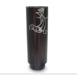 Couleur noire feuille fleur forme Design Vase aluminium métal Table Ware parfait pour la maison salon chambre Vase - Product Image 2