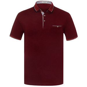 Chemise rayée anti-plis à manches courtes en jersey de coton respirant, personnalisable avec impression sérigraphique - Product Image 5