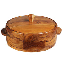 Pot en bois élégant pour repas chauds Design élégant et résistant à la chaleur, fabriqué à la main, parfait pour servir et stocker des aliments Fournisseur de cuisine