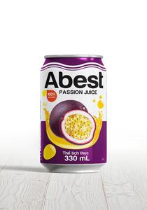 เครื่องดื่มน้ำผลไม้เสาวรส330มล. abest in CAN A & B รสธรรมชาติเข้มข้นส่วนผสมพื้นฐานของน้ำ