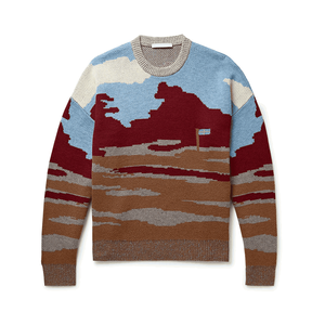 Logo de mode de haute qualité personnalisé coton et Mohair ample surdimensionné hommes tricotés hommes chandails Jacquard hommes chandails - Product Image 5