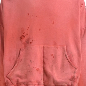 Peinture de détresse vintage personnalisée lavage à l'acide poids lourd soleil fané hiver hommes 100% coton éponge française sweat à capuche surdimensionné - Product Image 6