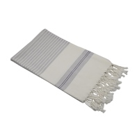 Serviette Peshtemal Turque en Viscose de Bambou Rayée Bizoya 90x190cm - Ultra Légère, Séchage Rapide, Très Absorbante, Haute Qualité