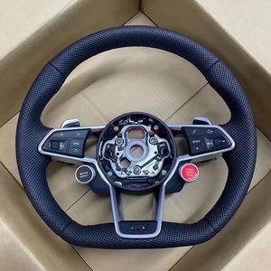 Volant à quatre boutons en cuir de fibre de carbone à demi-rayons personnalisé de Style spécial pour <span class=keywords><strong>Audi</strong></span> A3/A4L/A5/A6L/A7/Q2/Q3/<span class=keywords><strong>Q5</strong></span>/S4/S5/S7 - Product Image 4