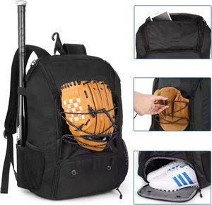 Sac à dos de stockage de baseball Oxford personnalisé sac d'entraînement de softball à rouleaux carrés accessoire de sport de plein air - Product Image 4