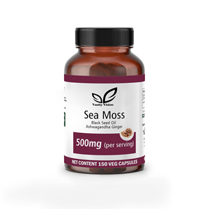 Organic <b>Sea</b> <b>Moss</b> <b>Capsule</b> with Elderberry Herbal Supplement for Adults Label ODM OEM Daily Energy Support Safe for Pregnancy - Product Image 1