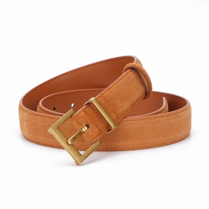 Ceinture en cuir de peau de vache marron de haute qualité avec boucle en alliage au meilleur prix - Product Image 3
