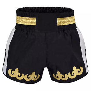 Haute qualité personnaliser boxe mma combat impression personnalisée troncs de boxe thaïlandais boxeur arts martiaux porter des shorts en satin muay thai - Product Image 5