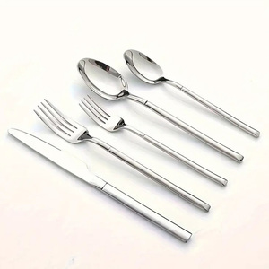 Wholesale Metal Rose Gold Plated Cutlery <b>Moroccan</b> Style Matte Polish Flatware Set Stainless Steel Luxury Style <b>Mirrored</b> Steel - Product Image 4