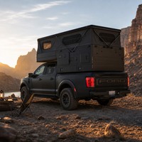 Nouveau camping-car coulissant noir mat 2026 pour pick-up, avec support de réservoir de carburant, pour Ford F-150 Raptor