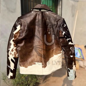 Genuine Cowhide Leather <b>Biker</b> <b>Jacket</b> Hair-On-Hide Front Logo Blazer Breathable Windproof Winter Unisex Heated <b>Jacket</b> - Product Image 6