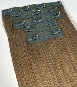 Wholesale Cuticle Aligned Raw Vietnamese Human Hair Extensions Double Drawn Seamless <b>Clip</b> Ins Hair Extension Smooth and Shiny. - Product Image 6