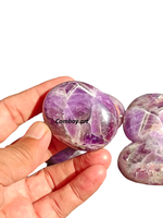 Premium-Qualität Ovaler Traum-Amethyst-Handstein, Polierter Gravierter Edelstein zum Großhandelspreis, Indischer Kristall für Heimdekoration