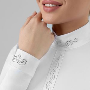 Vente en gros Meilleure Vente Confortable Léger Doux Qualité Protection À Manches Courtes Personnalisé Chemise D'équitation Équestre - Product Image 4