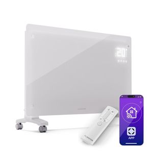 Chauffage électrique intelligent à convection 2500W mural portable avec minuterie 7 jours IP24 pour pièces jusqu'à 25 m² 8,5 kg Blanc - Product Image 1