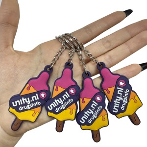 Llavero de PVC con logotipo 3D personalizado Llavero de goma personalizado Ideal para eventos Mercancía Publicidad o identidad de marca comercial - Product Image 6