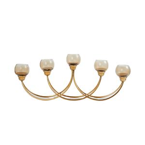 Nouvelle arrivée dernière conception lumière de luxe or 5 bougeoir support - Product Image 1