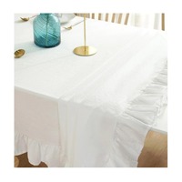 Nappe blanche lavable de marque de qualité supérieure lin 100% coton couverture tissu élégance mariages Banquet moderne et élégant durable