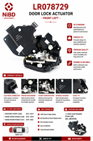Actuador de Cerradura de Puerta Delantera Izquierda de Alta Calidad OE LR078729 para Land Rover Range Rover Sport L494 L405, Piezas de Auto