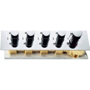 Grifo de Ducha Termostático de Latón Moderno al por Mayor, Control de Desviador Empotrado en la Pared, Fabricante y Proveedor - Product Image 3