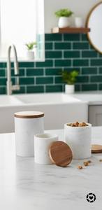 Jarrón Artesanal de Resina con Aspecto de Mármol con Tapa, Moderno, Lujoso, Duradero y Ecológico, Organizador del Hogar y Regalo de Boda al Mejor Precio - Product Image 5