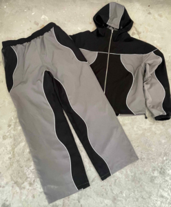 Manufacture Custom Windbreaker Jogger Sweatsuit Nylon <b>Zip</b> <b>up</b> <b>Jacket</b> and Sweat Pants Two Piece Sets Streetwear Tracksuit for Men - Product Image 1