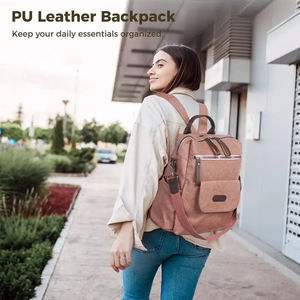 กระเป๋าเป้หนังสำหรับผู้หญิง, กระเป๋าเป้ลำลองระบายอากาศได้ดีมีหลายสี - Product Image 3