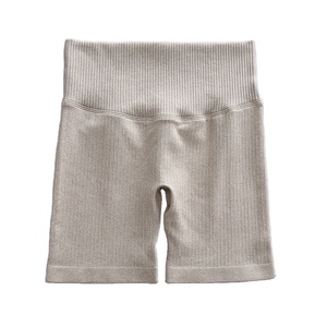 Traje de Yoga de tres piezas de cintura alta para mujer, conjunto de ropa deportiva con logotipo personalizado, traje de fitness transpirable con patrón sólido, cierre de cordón - Product Image 2