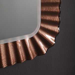 LED <b>Mirror</b> with Bronze Wavy Fused Glass Frame 94x68 Product Category - Product Image 4