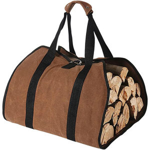 Firewood Handbag Large Capacity Outdoor Wood Bag Canvas Handheld Outdoor <b>Camping</b> Firewood Bag for <b>Camping</b> - Product Image 2
