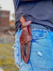 Cuchillo de Caza de Hoja Fija de Acero de Damasco Hecho a Mano Personalizado |   Cuchillo de Supervivencia para Campismo al Aire Libre con Mango de Madera, Proveedor Mayorista OEM - Product Image 5