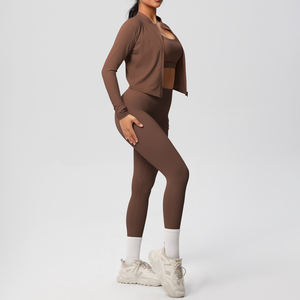 Ensemble de vêtements de sport pour femmes de qualité supérieure OEM, vêtements de sport de haute qualité, leggings de yoga à taille élastique en gros - Product Image 3