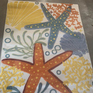 พรมปูพื้นแบบตุรกีพรมเปอร์เซียแบบซักได้ทำจากผ้าทอสีทอง - Product Image 1