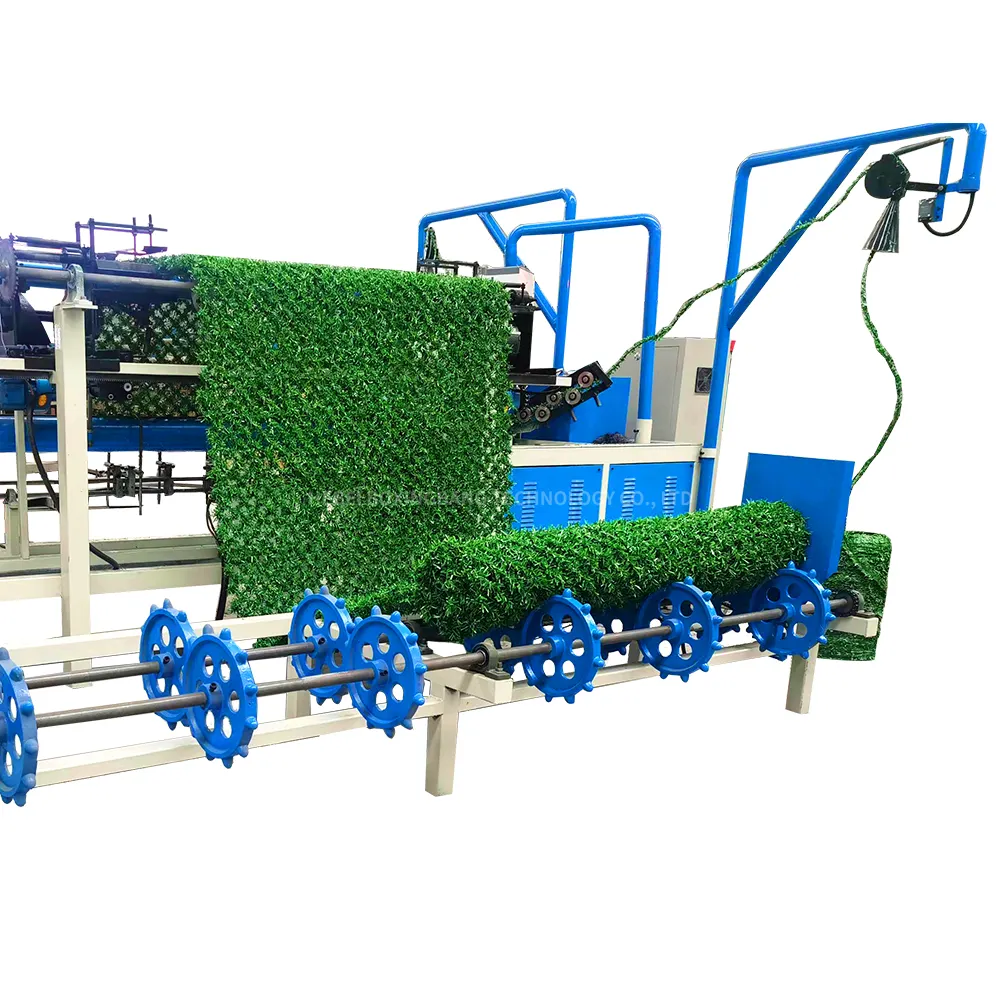 Máquina automática de tricô para produção de cerca de arame artificial e grama verde