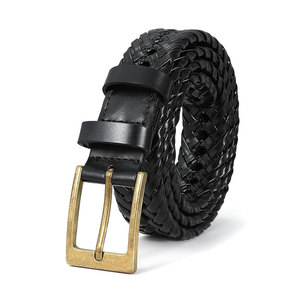 Cinturón de cuero genuino de piel de vaca de alta calidad para hombres Patrón sólido ligero Estilo vintage Serpiente Directo al por mayor Pakistán - Product Image 1