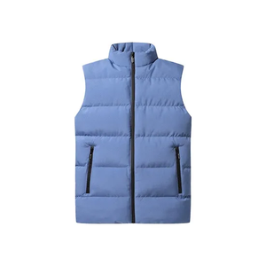 2025 nouveau Design mode hiver bleu vers le bas coquille souple épaissie fermeture éclair sans manches plaine Premium gilets sans manches veste - Product Image 6