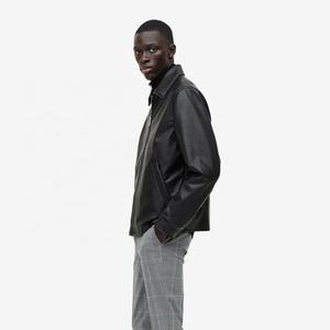 Veste en cuir synthétique douce sur mesure pour hommes, de haute qualité, tendance populaire, doublée, fermeture éclair, veste en cuir pour hommes, vente en gros d'usine - Product Image 3