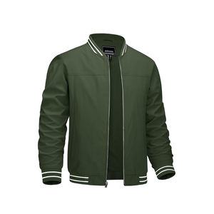Chaqueta Bomber de Invierno Personalizada para Hombre, de Alta Calidad, Cortavientos, de Manga Larga, Transpirable, con Cierre de Cremallera, Talla Grande, Informal - Product Image 1