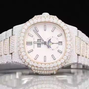 Esfera redonda de calidad superior con diamante y solo reloj de diamante Moissanite de calidad VVS con Reloj clásico de tendencia para mujer - Product Image 2