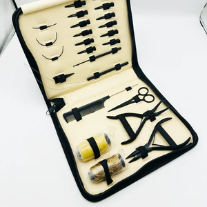 Ensemble d'outils de pinces pour extensions de cheveux de haute qualité et résistantes, accessoires personnalisés, acier inoxydable de qualité chirurgicale pour usage commercial - Product Image 3