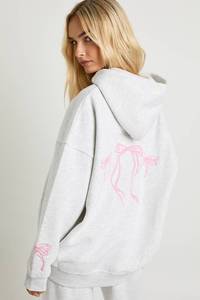 Conjunto Deportivo Casual de Invierno para Mujer, Color Gris Ceniza Sólido, 2 Piezas, con Capucha, Ecológico, de Poliéster/Algodón, Transpirable, Sudadera con Capucha y Pantalones Deportivos - Product Image 3