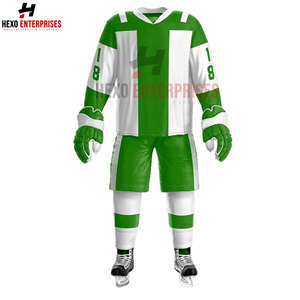 Maillots et pantalons de hockey sur glace unisexes de qualité supérieure fabriqués en usine en gros ensembles d'uniformes de hockey sur glace - Product Image 3