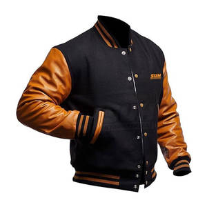 Chaqueta Universitaria Personalizada de Diseño Único y Calidad Superior para Hombre, Cuello Alto, 100% Algodón, Transpirable y Cómoda para Invierno - Product Image 3