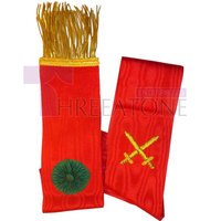 Écharpe d'uniforme personnalisée Dada Chiragh avec logo brodé, en tissu de soie durable, design ajustable, en stock